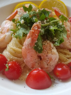 【簡易晚餐】蝦意大利麵 的食譜成品照片