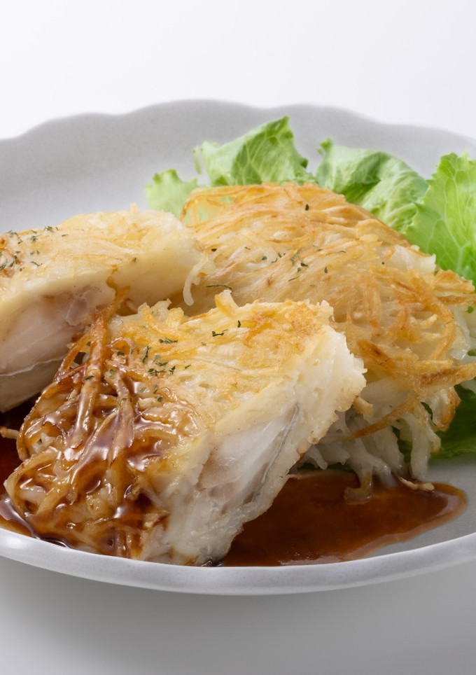 A picture of Baked Cod with Potatoes.
