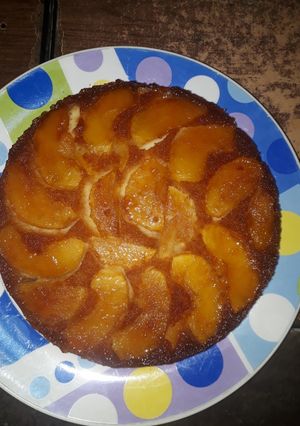 Una foto de Torta invertida de manzana