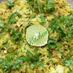 Plain lemon poha upma A picture of Plain lemon poha upma.
