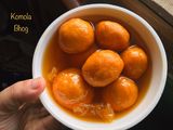 Komola bhog/orange flavoured rasgullas