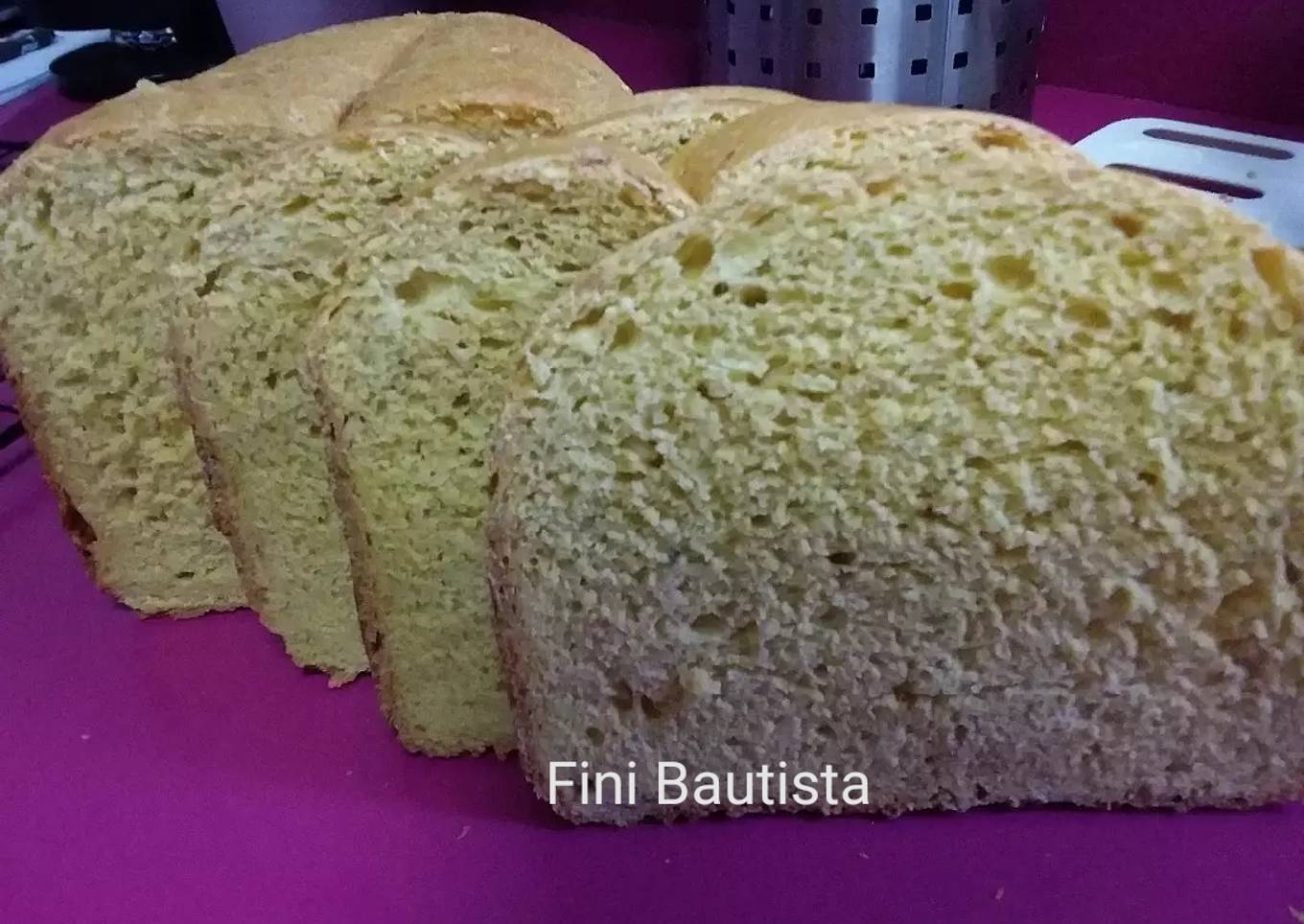 Pan de calabaza en panificadora