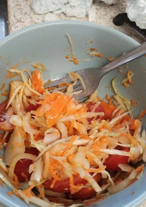 A picture of Homemade coleslaw.