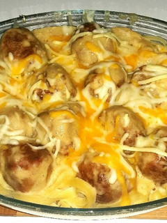 Una foto de Gratinado de albóndigas suecas