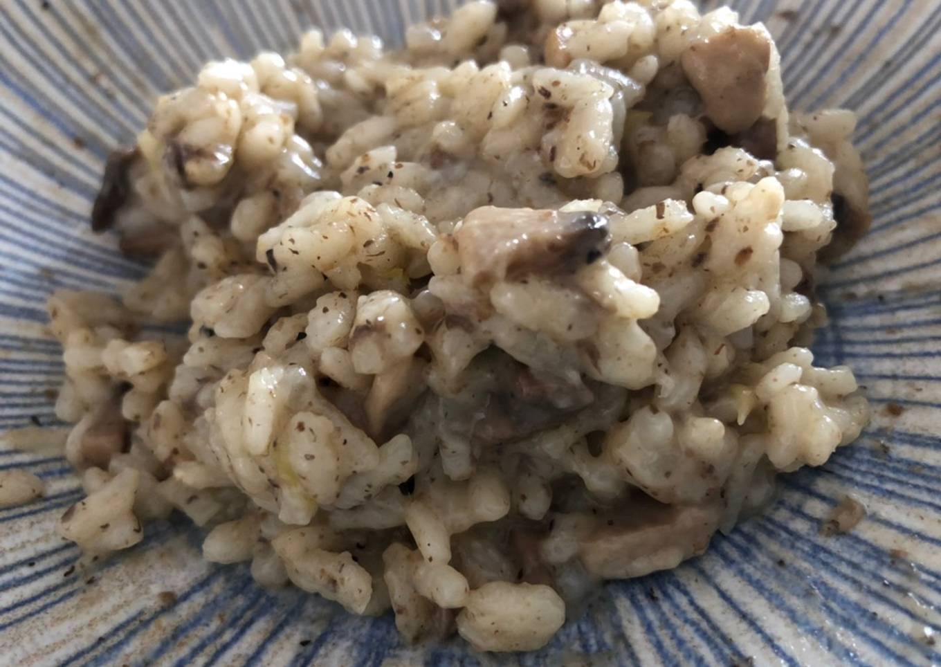 Risotto de champiñones y trufa