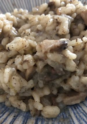 Una foto de Risotto de champiñones y trufa