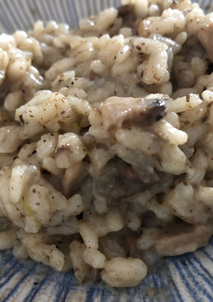 Una foto de Risotto de champiñones y trufa