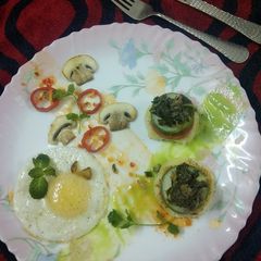 A picture of Veggie Garden with Mushroom.
