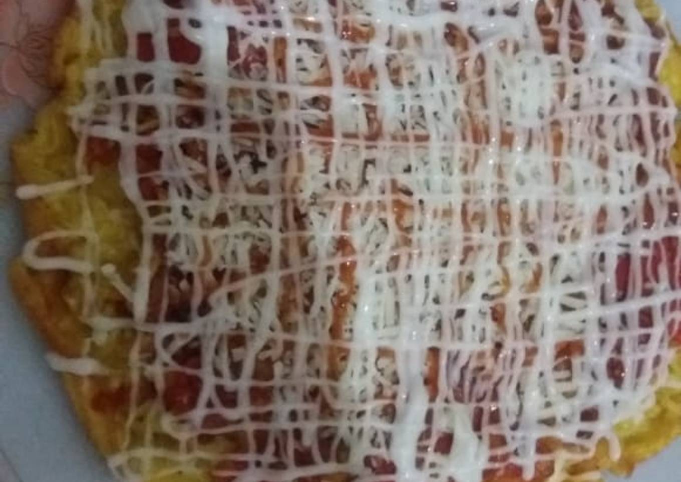Pizza mie telor bebek