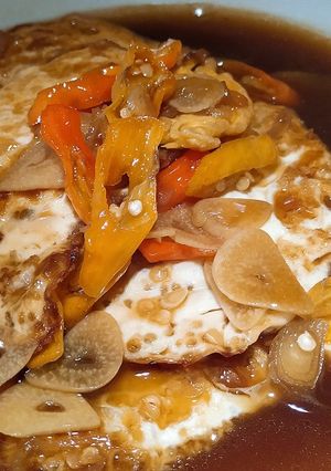 Foto resep Telor Ceplok Saus Tiram Pedas