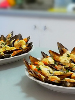 Una foto de Mejillones al diablo con alioli estilo Tona