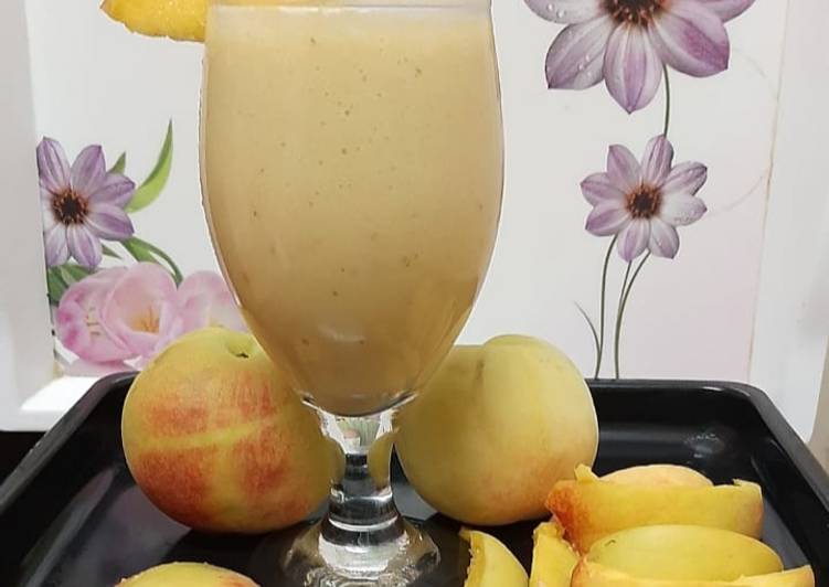 Recipe of Perfect Peach Banana Smoothie 🍑🍌🍑🍌