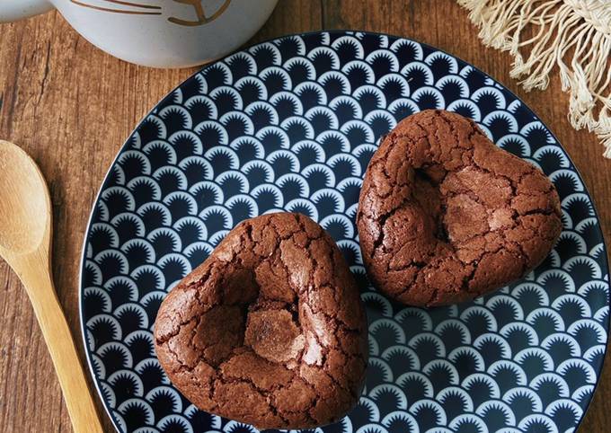 Brownie avec coeur au Nutella ❤️