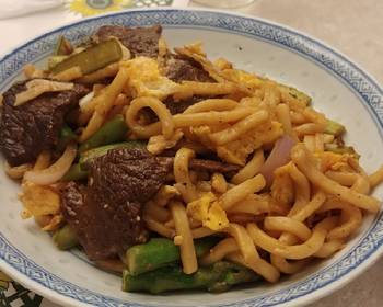 The New Way Serving Recipe  Black Pepper Beef Udon Most Delicious