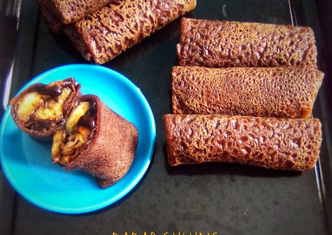 Resep Dadar Gulung Pisang Coklat Lumer Oleh Ibnu Kitchen🍵 Cookpad