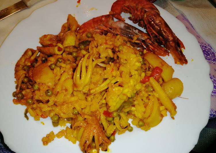 Paella de marisco