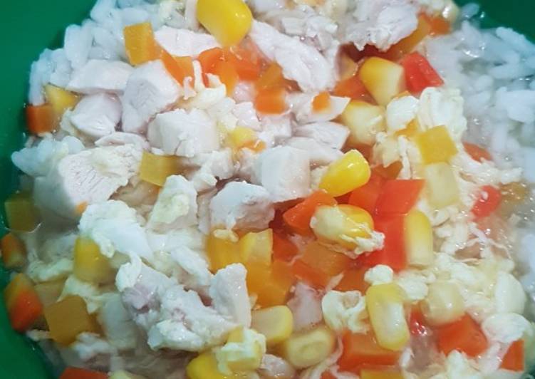 Recipe: Delicious MPASI 1+ Sup Jagung Ayam Simple