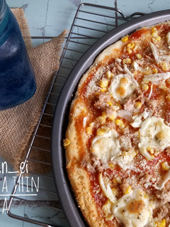 Foto resep Corn Tuna Thin Pizza 🍕 (Pizza Tipis Tuna Jagung-Tanpa Ulen)