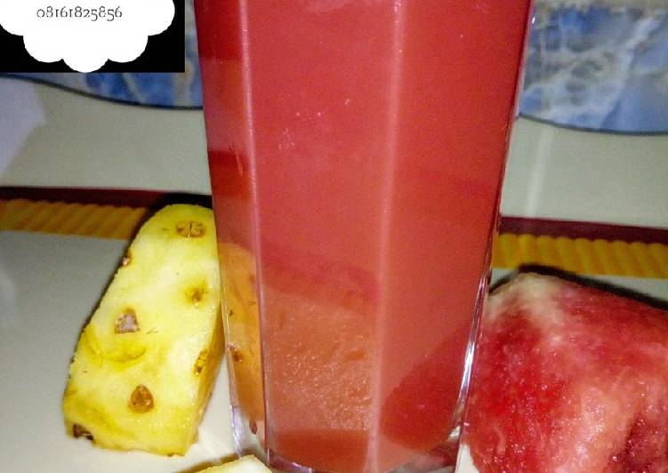 Recipe of Perfect Watermelon and pineapple juice
