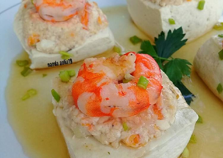 Resep Tahu tim udang Anti Gagal