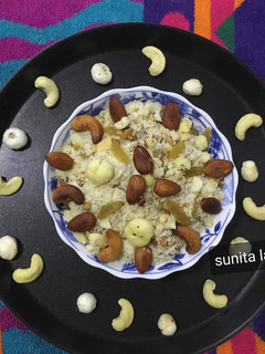 ड्राई फ्रूट्स पंजीरी (dry fruit panjiri recipe in Hindi) रेसिपी मुख्य फोटो