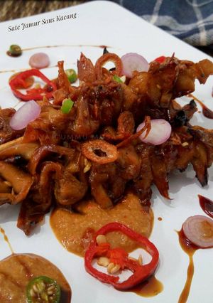Foto resep Sate Jamur No Kolesterol + Saus Kacang #pr_sate