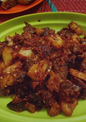 Foto resep Sambel hati ampela kentang