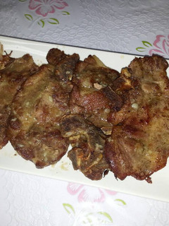Una foto de Churrasco de aguja de cerdo