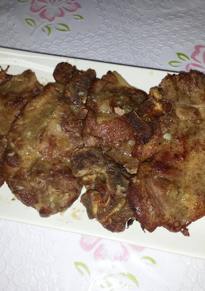 Una foto de Churrasco de aguja de cerdo