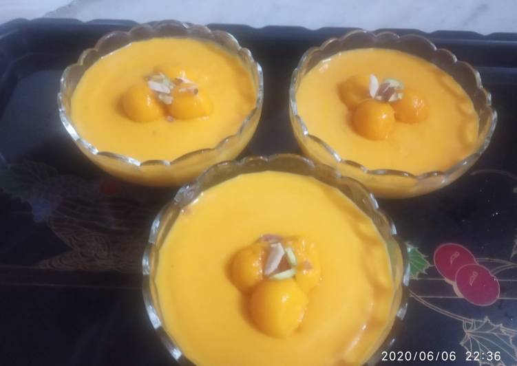 Steps to Make Ultimate Mango pudding