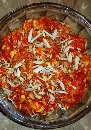 A picture of Gajjar ka halwa.