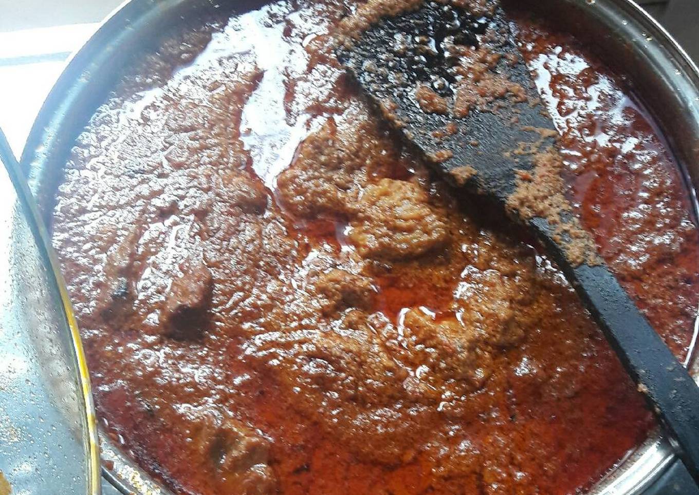 Rendang daging ala padang