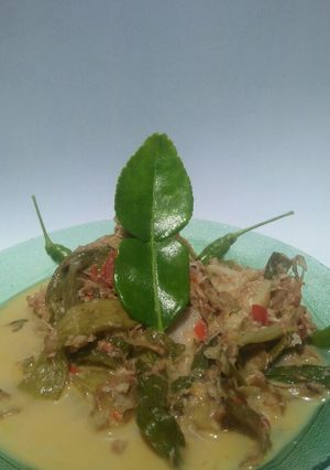 Foto resep Santan putih genjer jantung pisang