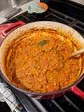 Dutch Oven Meat and Lentil Sauce