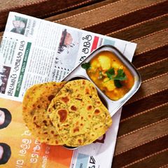 A picture of Kasuri methi Thepla.