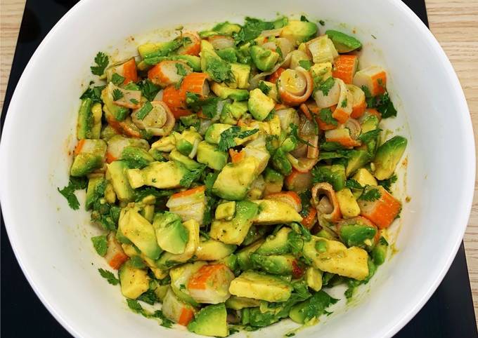 Steps to Prepare Salade Surimi Avocat Coriandre