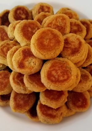 A picture of Sweet potato Tikki 红薯土豆米煎饼.