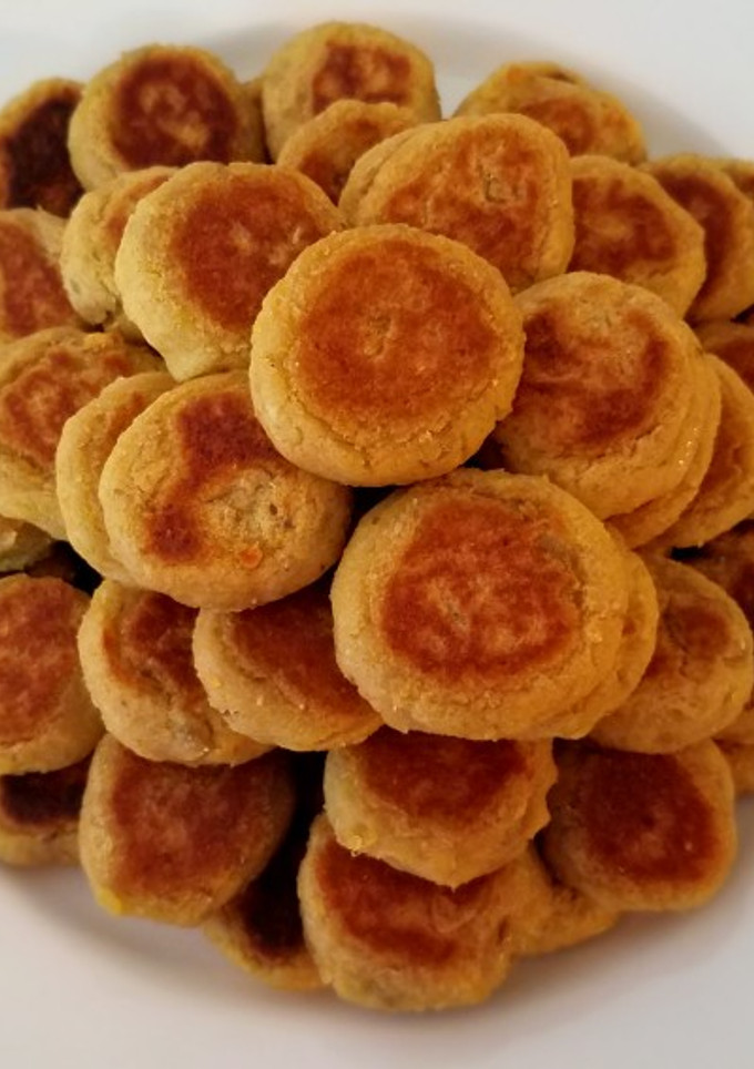 A picture of Sweet potato Tikki 红薯土豆米煎饼.