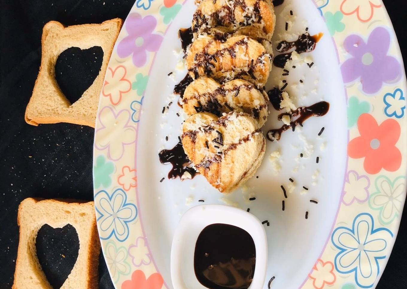 Cheese chocolate sandwich