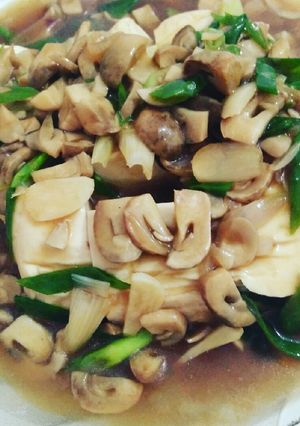 Foto resep Tahu tim saos tiram jamur