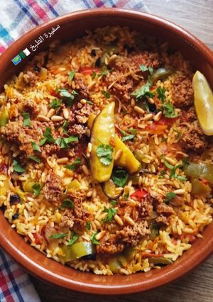 صورة لوصفة أرز بالخضار و التونة🍲