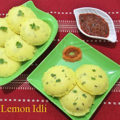 A picture of Lemon Idli - Lemony inside out.