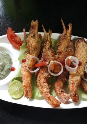রাভা প্রন ফ্রাই (Rava prawn fry recipe in Bengali) রেসিপির প্রধান ছবি