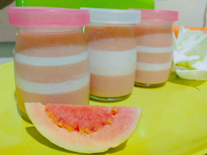 Anti Ribet, Bikin Puding Jambu lapis snack tinggi kalori mpAsi 9m+ Untuk Jualan