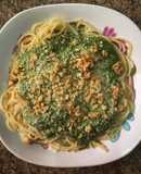 Fideos al pesto