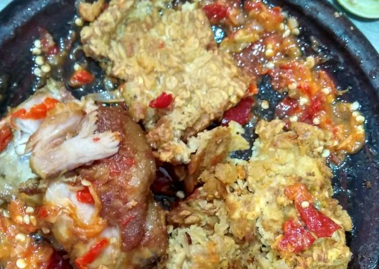 Resep Ayam  Penyet  Sambel Bawang Himalayan Salt oleh Hamba 