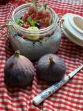 ☕️Petit déjeuner Healthy 🍏🍎chia figues🫐🍓🍒 fruits de saison 🍇