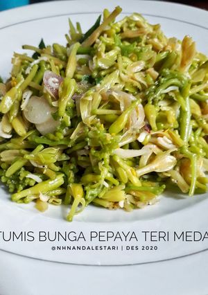 Foto resep Tumis bunga pepaya teri medan