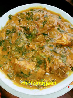 A picture of Oha soup.