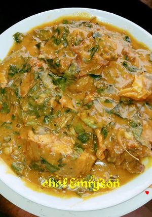 A picture of Oha soup.